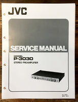 JVC P-3030 Preamp / Preamplifier Service Manual *Original*