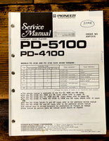 Pioneer PD-4100 PD-5100 CD Player  Service Manual *Original*