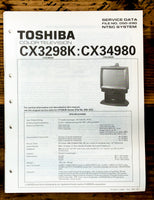 Toshiba CX3298K CX34980 TV / Television Service Manual *Original*