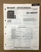 Sharp SC-4900 AV SC-4900AV Radio / Stereo Service Manual *Original*