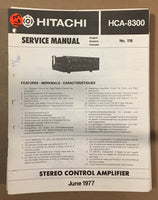 Hitachi HCA-8300 Preamp / Preamplifier  Service Manual *Original*