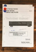 Harman Kardon 7525 HD-7525 CD Player  Service Manual *Original*