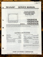 Sharp 19SB60B 19SB620B 19SB640B TV / Television Service Manual *Original*