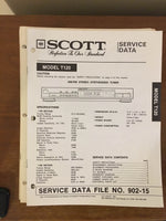 Scott T120 TUNER  Service Manual *Original*