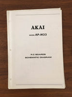 Akai AP-M33 TURNTABLE RECORD PLAYER Service Manual *Original*