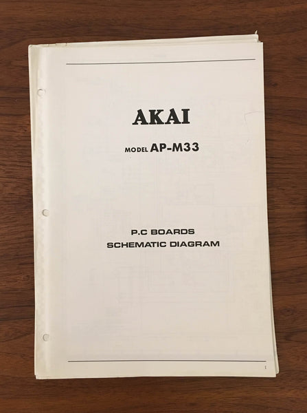 Akai AP-M33 TURNTABLE RECORD PLAYER Service Manual *Original*
