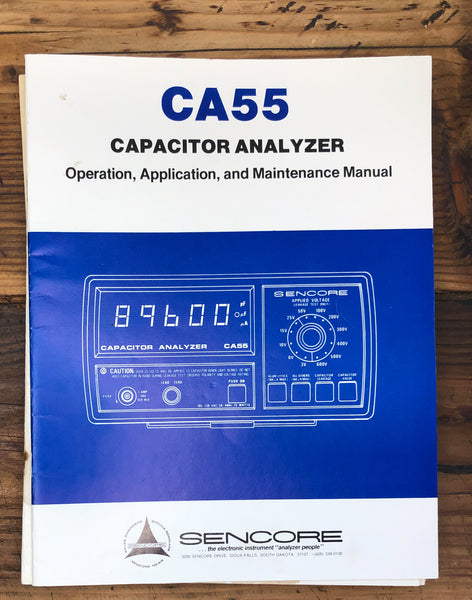 Ca55 Capacitor Analyzer Owner & Service Manual *Original* – Vintage Audio ...