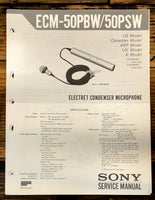 Sony ECM-50PBW -50PSW Microphone  Service Manual *Original*