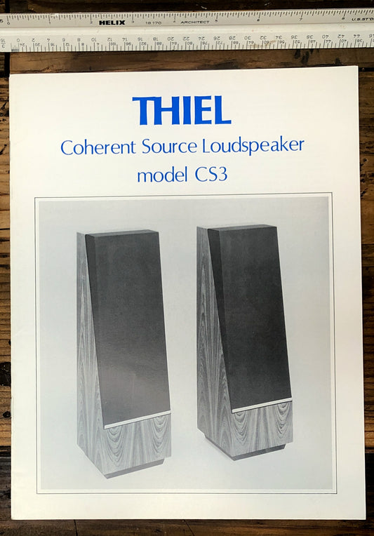 Thiel CS3 / CS 3 Speaker Dealer Brochure 7 pgs *Original*