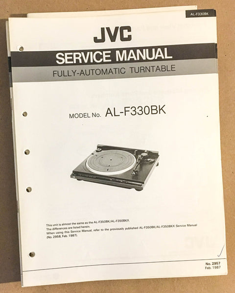 JVC AL-F330 BK  Turntable / Record Player  Service Manual *Original*