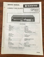 Sanyo CP 300 CD PLAYER Service Manual *Original*