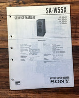 Sony SA-W55X Speaker  Service Manual *Original*