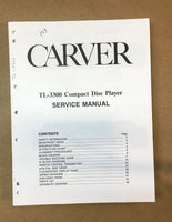 Carver TL-3300 CD Player  Service Manual *Original*