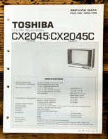 Toshiba CX2045 CX2045C TV Television Service Manual *Original*