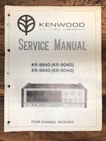 Kenwood KR-8840 KR-9940 Receiver  Service Manual *Original*