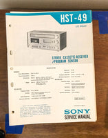 Sony HST-49 Stereo Music System Service Manual *Original*