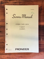 Pioneer T-6100 T-6600 Reel to Reel Service Manual *Original* #1