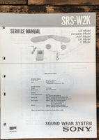 Sony SRS-W2K Speaker  Service Manual *Original*