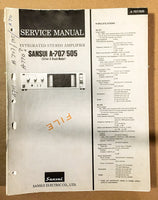 Sansui A-505 A-707 Amplifier  Service Manual *Original*