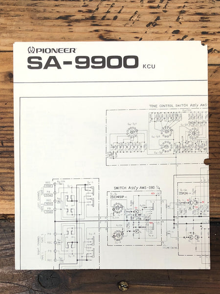 Pioneer SA-9900 KCU Amplifier Foldout Service Manual *Original*