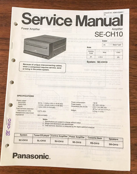 Technics SE-CH10 Amplifier Service Manual *Original*