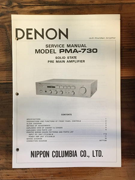 Denon PMA-730 Amplifier Service Manual *Original*