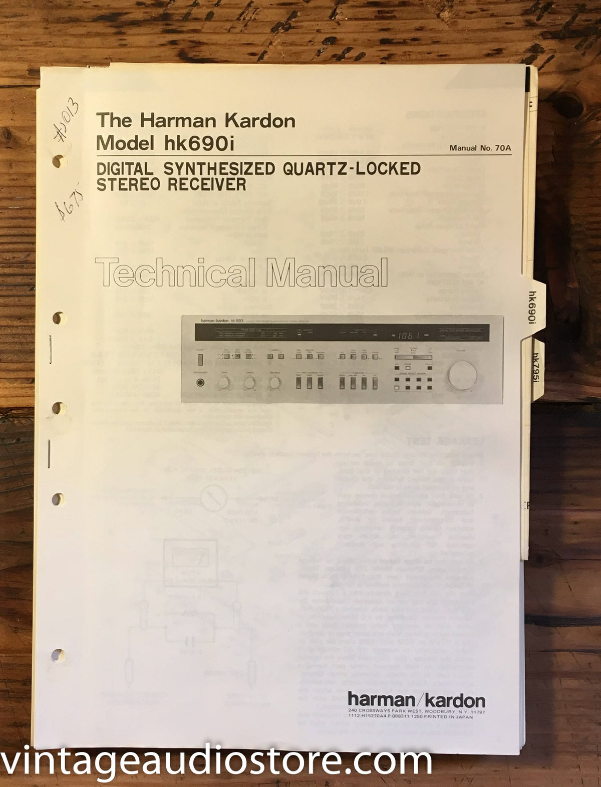 Harman Kardon HK690i HK 690i   Service Manual *Original*