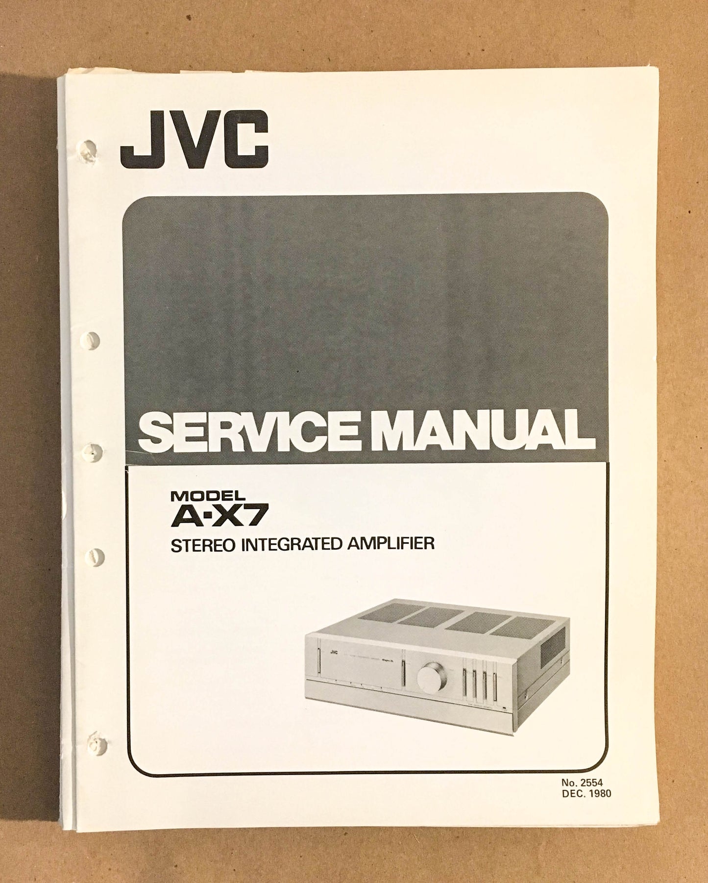 JVC A-X7 Amplifier  Service Manual *Original*