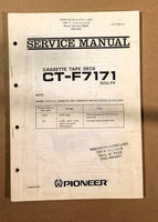 Pioneer CT-F7171 Tape Deck  Service Manual *Original* #1