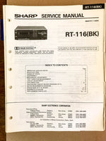Sharp RT-116 Cassette Deck  Service Manual *Original*