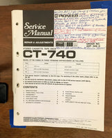 Pioneer CT-740 Cassette  Service Manual *Original*