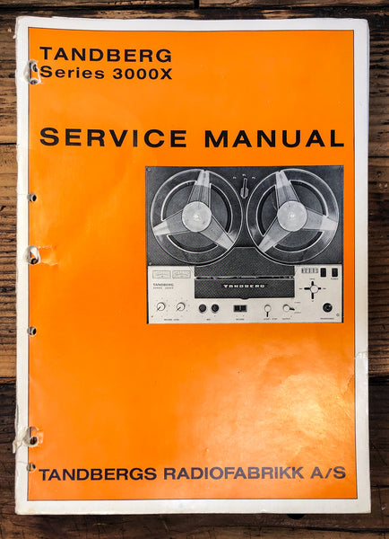 Tandberg 3000X Tape Recorder  Service Manual *Original*