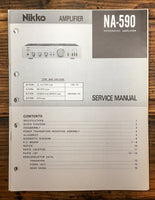 Nikko NA-590 Amplifier  Service Manual *Original*