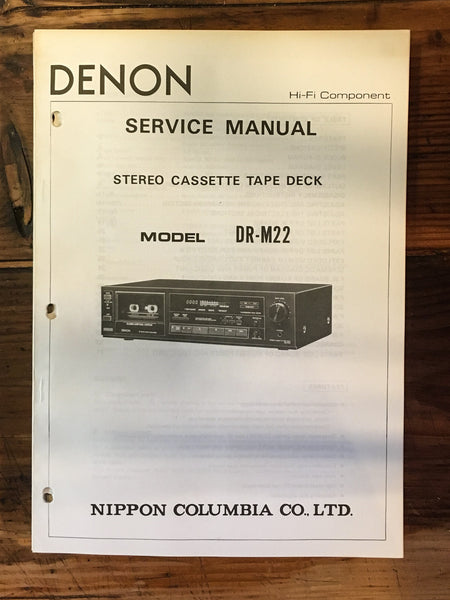 Denon DR-M22 Cassette Service Manual *Original*