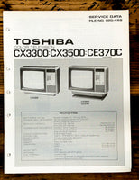 Toshiba CX3300 CX3500 CE3070C TV / Television Service Manual *Original*