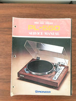 Pioneer PL-550 Record Player / Turntable Service Manual *Original*