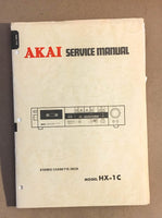 Akai HX-1C Cassette Deck  Owners Manual *Original*