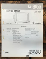 Sony KV-2092R TV  Service Manual *Original*