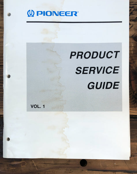 Pioneer Product Service Guide Vol. 1   Service Manual *Original* #2