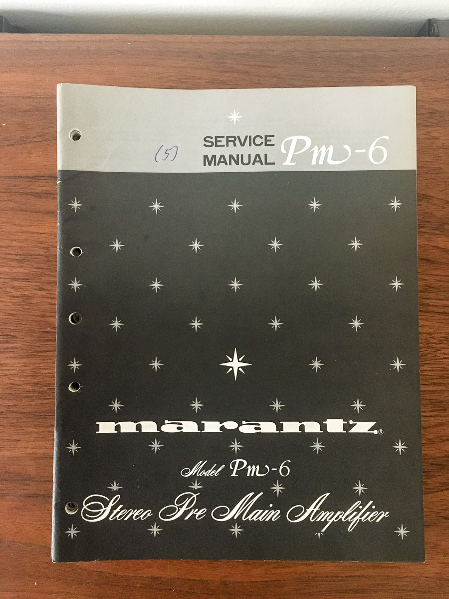 Marantz PM-6 Preamp / Preamplifier Service Manual *Original* #2
