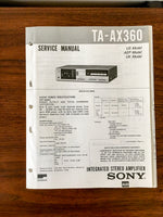 Sony TA-AX360 Amplifier Service Manual *Original*