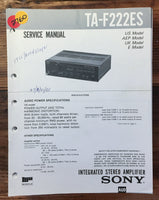 Sony TA-F222ES Amplifier  Service Manual *Original*