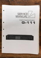 Luxman G-111 Equalizer  Service Manual *Original*