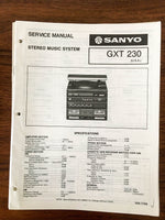 Sanyo GXT 230 Stereo Music System Service Manual *Original* #1