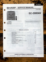 Sharp SC-2900AV Stereo Service Manual *Original*