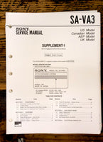 Sony SA-VA3 Speaker Supp. Service Manual *Original*