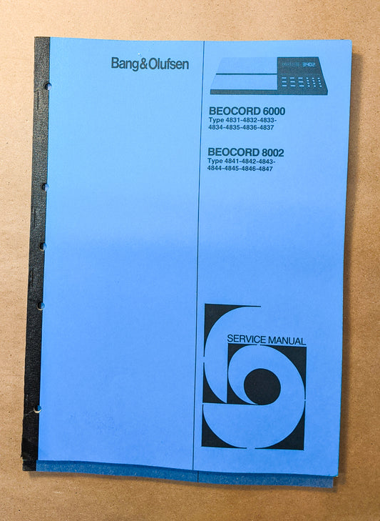 B&O Bang Olufsen Beocord 6000 8002 Cassette Service Manual *Original* #3