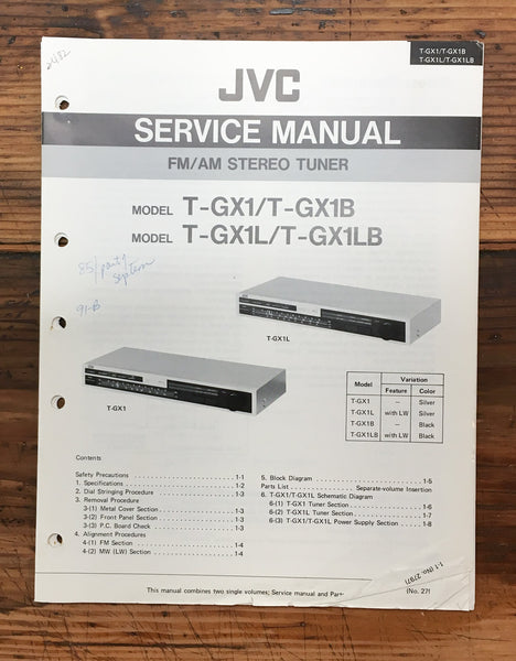 JVC T-GX1 -GX1B Tuner  Service Manual *Original*