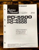 Pioneer PD-4500 PD-4550 PD-5500 CD Player  Service Manual *Original*