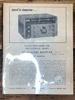 National NC-300 Radio Receiver  Owners / User Manual *Original*